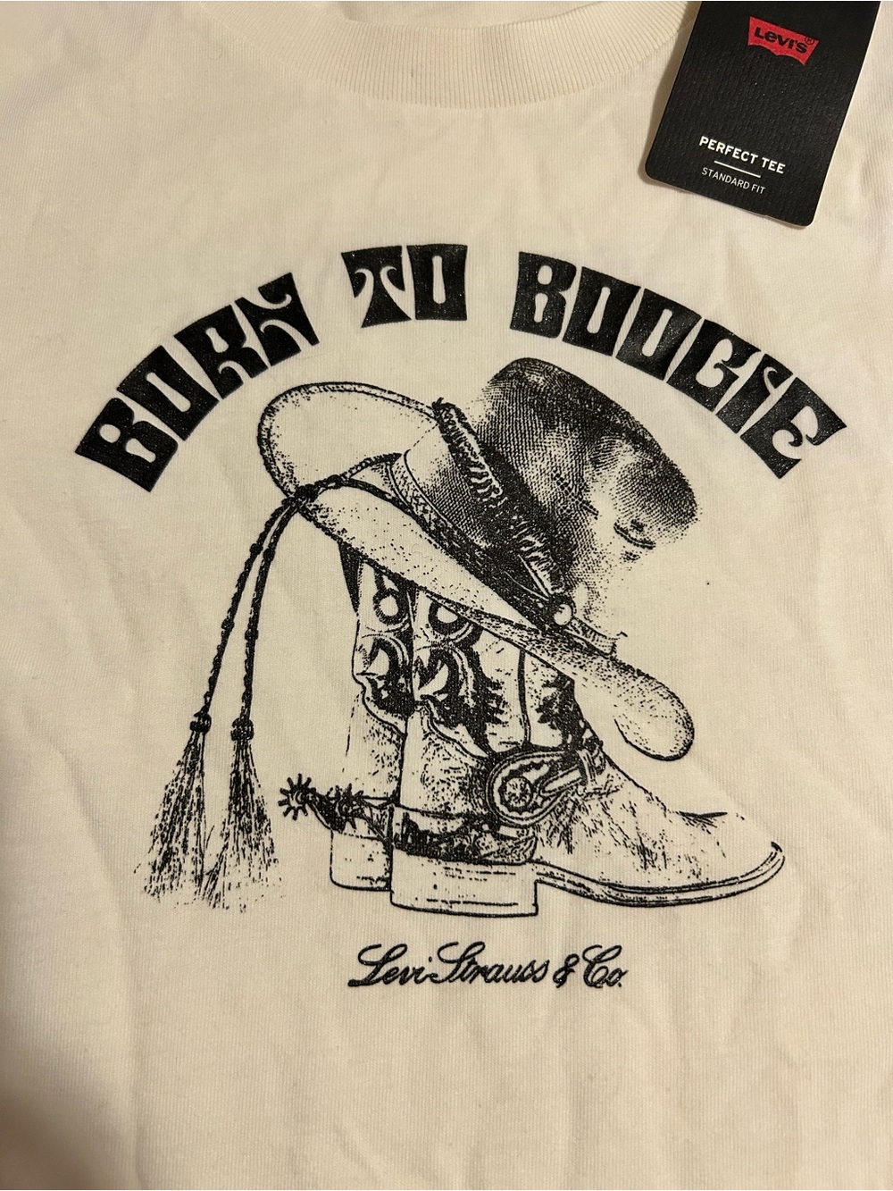 Levi's Off White 'Born to Boogie' Graphic Tee
